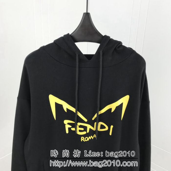 FENDI芬迪 19ss早春新款衛衣 小怪獸眼睛壓膠印花圖案 純棉毛圈面料 高版本情侶款 ydi2173